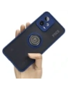 Bizon Case Hybrid Ring Xiaomi Poco X5 / Redmi Note 12 5G smoky with a navy blue frame