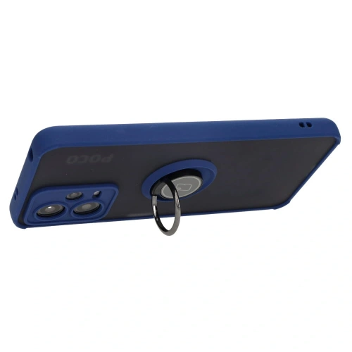 Buy Bizon Case Hybrid Ring Xiaomi Poco X5 / Redmi Note 12 5G smoky with a navy blue frame - BIZ2306 - {ean13} - Home Screen Store Europe