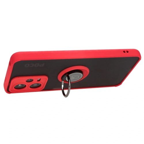 Buy Bizon Case Hybrid Ring Xiaomi Poco X5 / Redmi Note 12 5G smoky with a red frame - BIZ2308 - {ean13} - Home Screen Store Europe