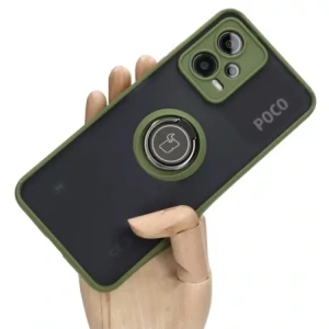 Kup Bizon Case Hybrid Ring Xiaomi Poco X5 / Redmi Note 12 5G füstös zöld kerettel - BIZ2311 - {ean13} - Sklep Home Screen