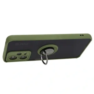 Kup Etui z uchwytem na palec Bizon Case Hybrid Ring do Xiaomi Poco X5 / Redmi Note 12 5G przydymione z zieloną ramką - BIZ2311 - {ean13} - Sklep Home Screen