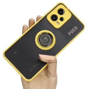 Kup Bizon Case Hybrid Ring Xiaomi Poco X5 / Redmi Note 12 5G füstös sárga kerettel - BIZ2312 - {ean13} - Sklep Home Screen