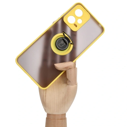 Buy Bizon Case Hybrid Ring Xiaomi Poco X5 / Redmi Note 12 5G smoky with a yellow frame - BIZ2312 - {ean13} - Home Screen Store Europe