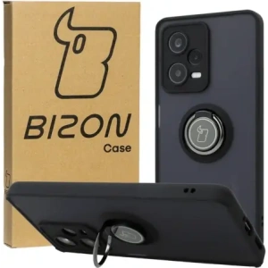 Buy Bizon Case Hybrid Ring Xiaomi Redmi Note 12 Pro 5G smoky with a black frame - BIZ2316 - {ean13} - Home Screen Store Europe