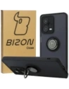 Etui z uchwytem na palec Bizon Case Hybrid Ring do Xiaomi Redmi Note 12 Pro 5G przydymione z czarną ramką