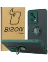 Bizon Case Hybrid Ring Xiaomi Redmi Note 12 Pro 5G füstös sötétzöld kerettel