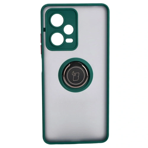 Buy Bizon Case Hybrid Ring Xiaomi Redmi Note 12 Pro 5G smoky with a dark green frame - BIZ2317 - {ean13} - Home Screen Store Europe