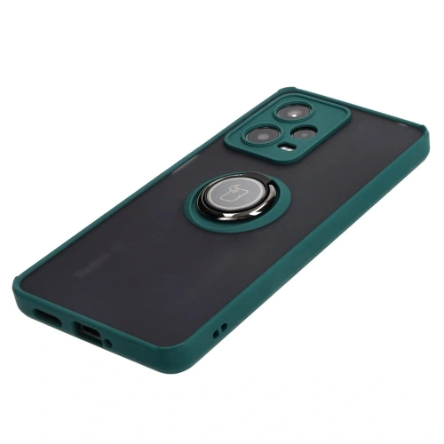 Buy Bizon Case Hybrid Ring Xiaomi Redmi Note 12 Pro 5G smoky with a dark green frame - BIZ2317 - {ean13} - Home Screen Store Europe