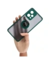 Buy Bizon Case Hybrid Ring Xiaomi Redmi Note 12 Pro 5G smoky with a dark green frame - BIZ2317 - {ean13} - Home Screen Store Europe