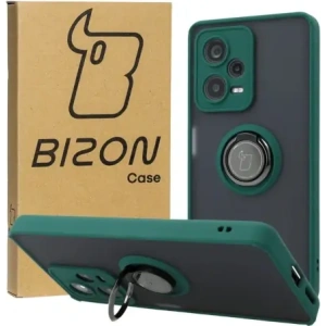 Buy Bizon Case Hybrid Ring Xiaomi Redmi Note 12 Pro+ 5G smoky with a dark green frame - BIZ2326 - {ean13} - Home Screen Store Europe