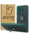 Buy Bizon Case Hybrid Ring Xiaomi Redmi Note 12 Pro+ 5G smoky with a dark green frame - BIZ2326 - {ean13} - Home Screen Store Europe