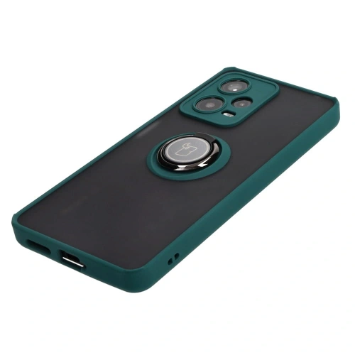 Buy Bizon Case Hybrid Ring Xiaomi Redmi Note 12 Pro+ 5G smoky with a dark green frame - BIZ2326 - {ean13} - Home Screen Store Europe