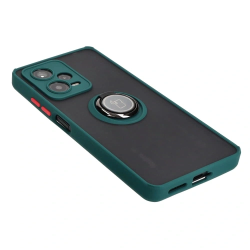 Buy Bizon Case Hybrid Ring Xiaomi Redmi Note 12 Pro+ 5G smoky with a dark green frame - BIZ2326 - {ean13} - Home Screen Store Europe