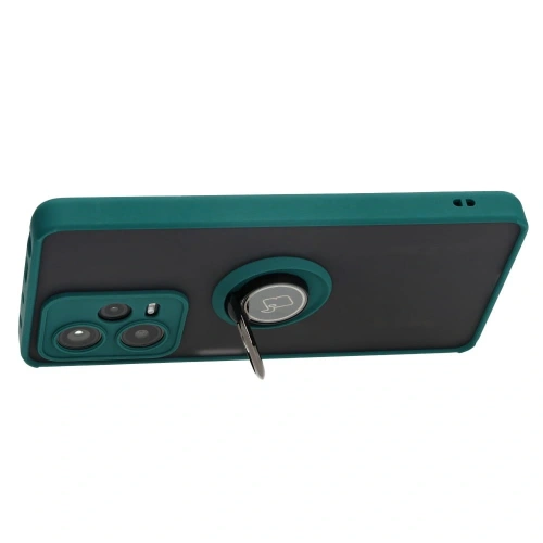 Buy Bizon Case Hybrid Ring Xiaomi Redmi Note 12 Pro+ 5G smoky with a dark green frame - BIZ2326 - {ean13} - Home Screen Store Europe
