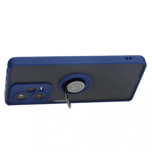 Buy Bizon Case Hybrid Ring Xiaomi Redmi Note 12 Pro+ 5G smoky with a navy blue frame - BIZ2331 - {ean13} - Home Screen Store Europe
