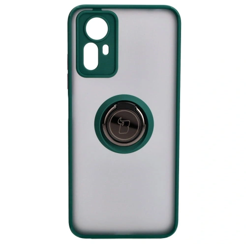 Kup Etui s úchytem na prst Bizon Case Hybrid Ring pro Xiaomi Redmi Note 12S kouřové s tmavě zeleným rámem - BIZ2332 - {ean13} - Sklep Home Screen