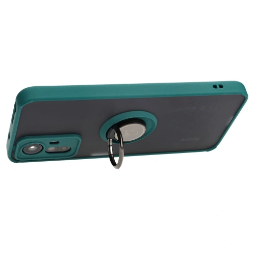 Kup Bizon Case Hybrid Ring Xiaomi Redmi Note 12S fumuriu cu un cadru verde închis - BIZ2332 - {ean13} - Sklep Home Screen