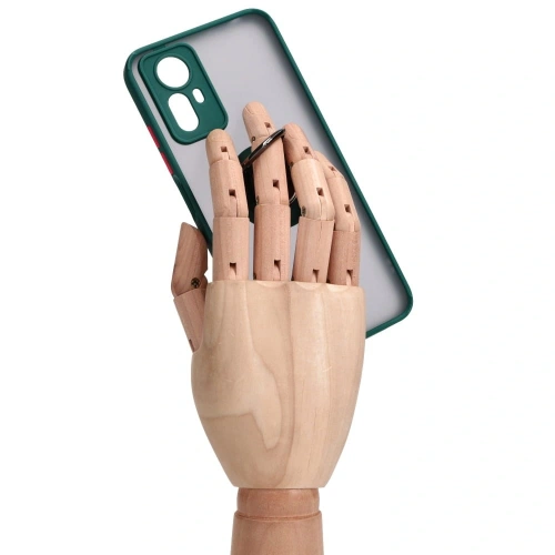 Kup Etui s úchytem na prst Bizon Case Hybrid Ring pro Xiaomi Redmi Note 12S kouřové s tmavě zeleným rámem - BIZ2332 - {ean13} - Sklep Home Screen