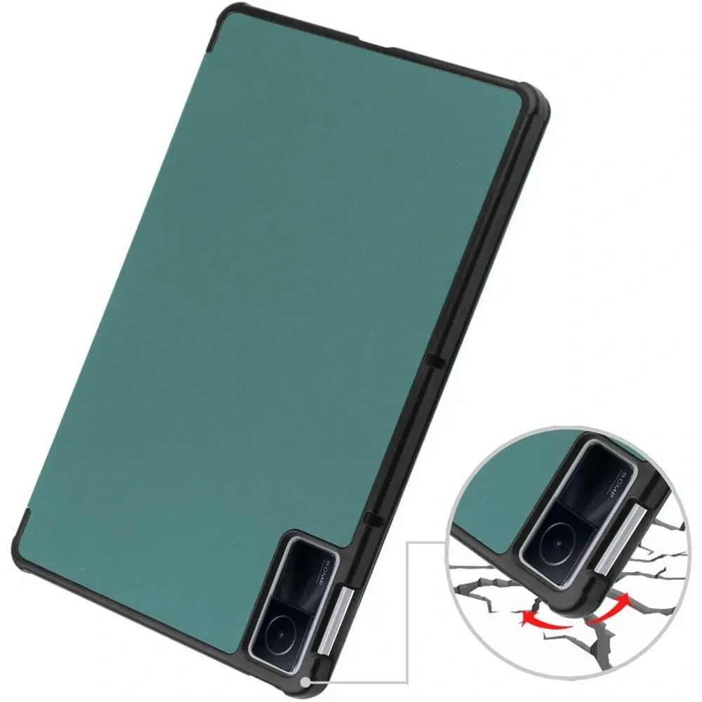 Etui Bizon Case Tab Croc do Xiaomi Redmi Pad 10.6 2022 ciemnozielone