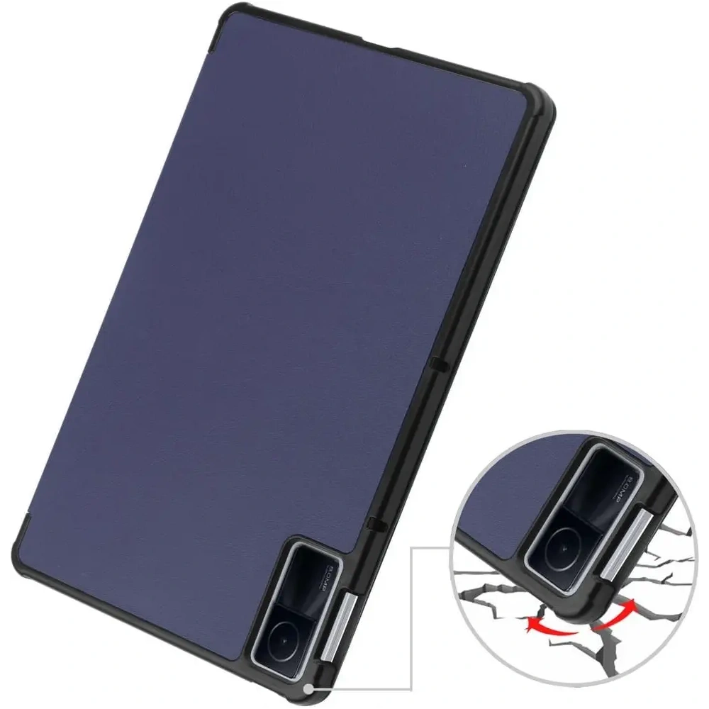 Etui Bizon Case Tab Croc do Xiaomi Redmi Pad 10.6 2022 granatowe