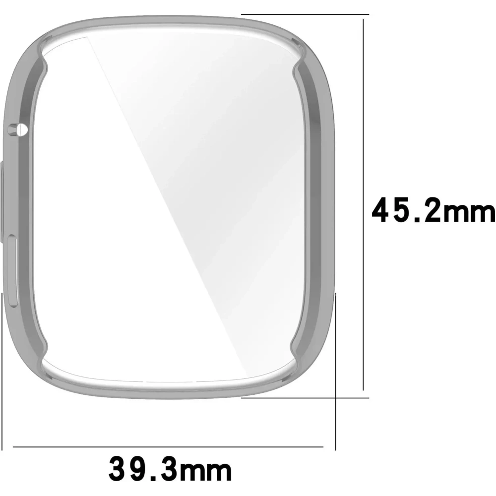 Etui z osłoną ekranu Bizon Case Watch Felipe do Xiaomi Redmi Watch 3 srebrne