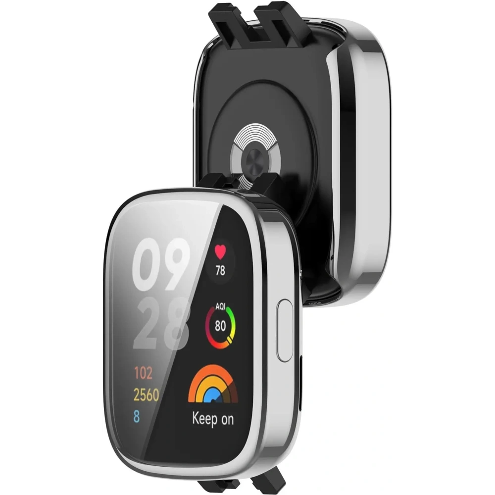 Etui z osłoną ekranu Bizon Case Watch Felipe do Xiaomi Redmi Watch 3 srebrne