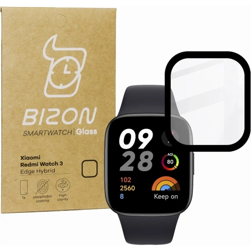 Kup Szkło hybrydowe Bizon Glass Edge Hybrid do Xiaomi Redmi Watch 3 czarne - BIZ2354 - {ean13} - Sklep Home Screen