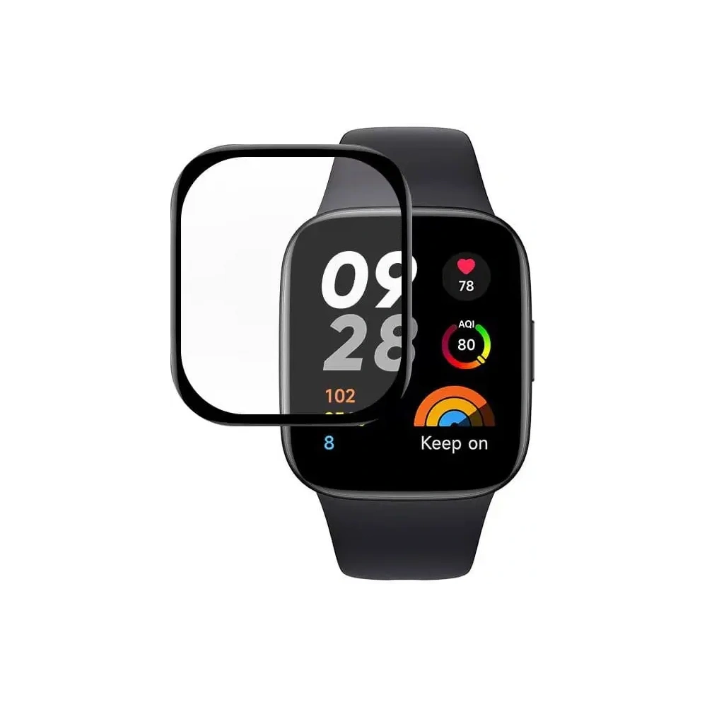 Szkło hybrydowe Bizon Glass Edge Hybrid do Xiaomi Redmi Watch 3 czarne