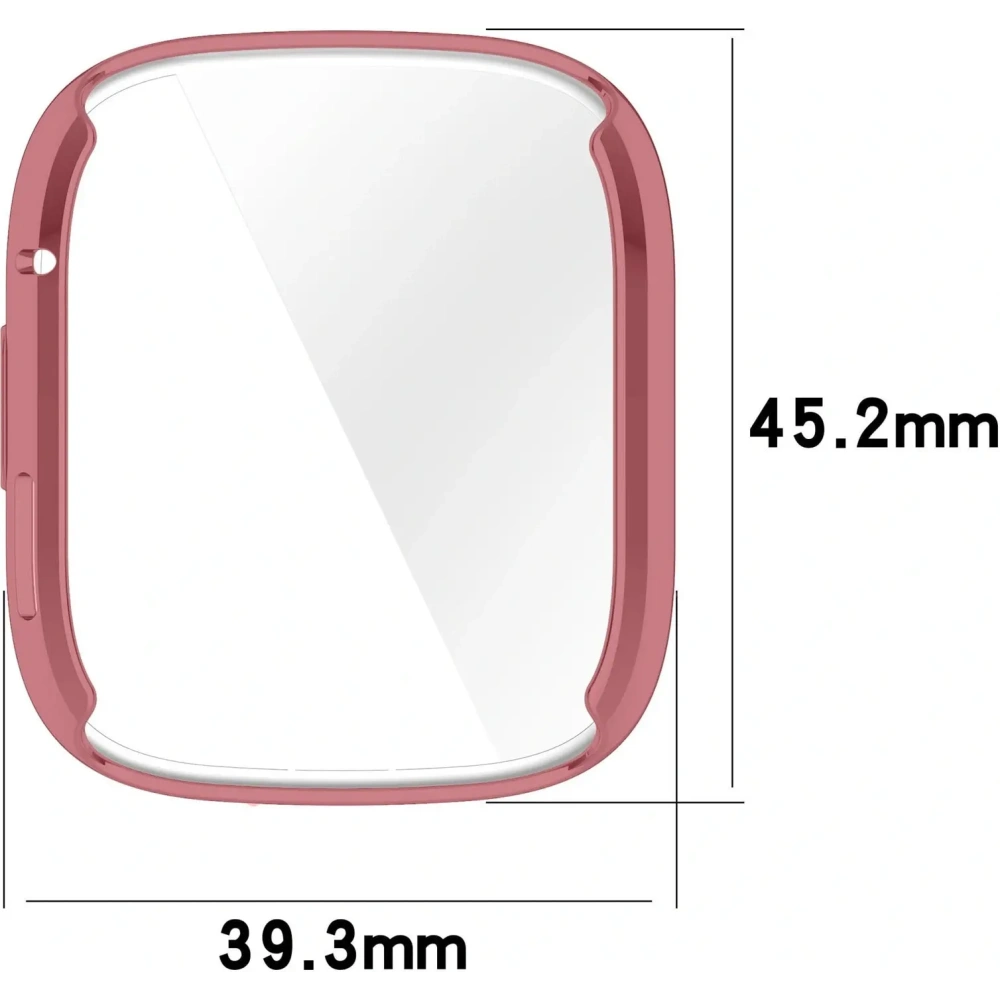 Etui z osłoną ekranu Bizon Case Watch Felipe do Xiaomi Redmi Watch 3 różowe