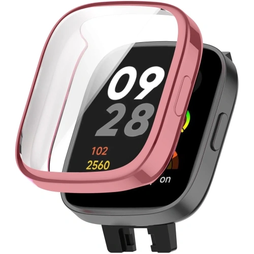 Kup Etui z osłoną ekranu Bizon Case Watch Felipe do Xiaomi Redmi Watch 3 różowe - BIZ2356 - {ean13} - Sklep Home Screen