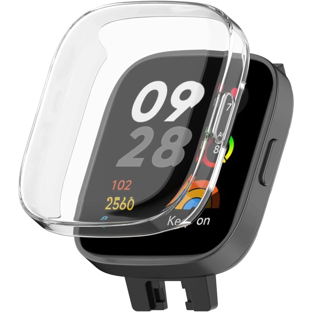 Etui z osłoną ekranu Bizon Case Watch Felipe do Xiaomi Redmi Watch 3 przezroczyste