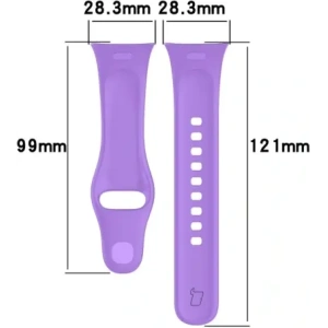 Pasek Bizon Strap Watch Dots do Xiaomi Redmi Watch 3 fioletowy