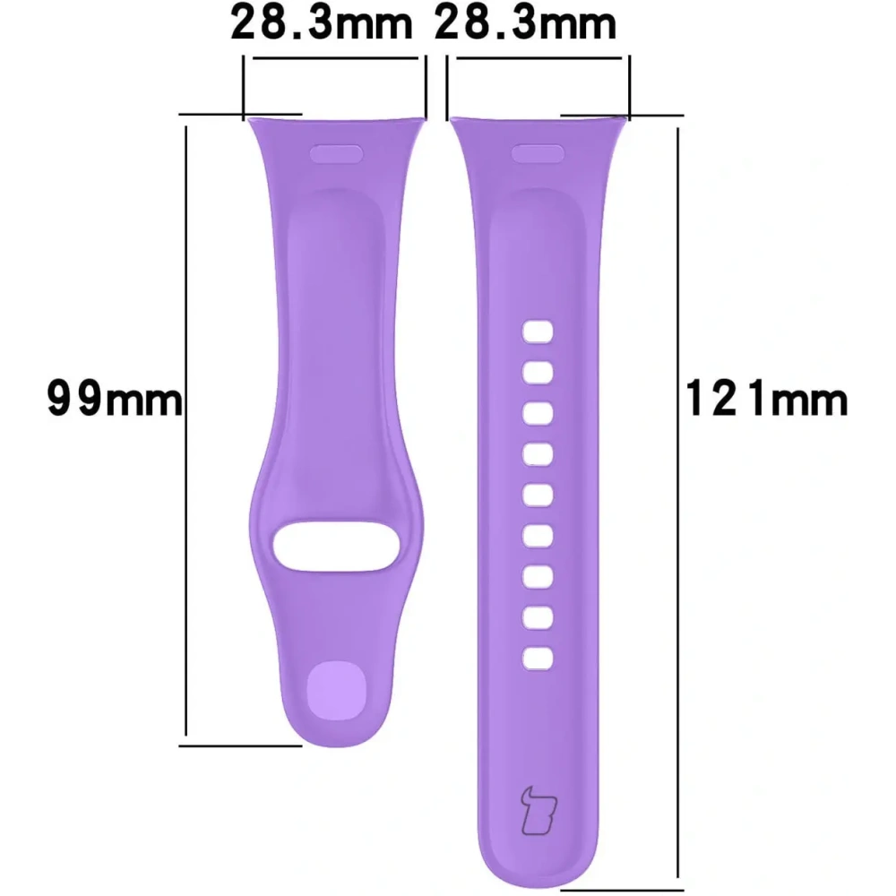 Pasek Bizon Strap Watch Dots do Xiaomi Redmi Watch 3 fioletowy