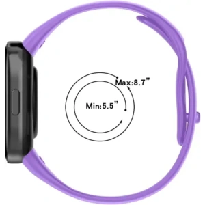 Pasek Bizon Strap Watch Dots do Xiaomi Redmi Watch 3 fioletowy