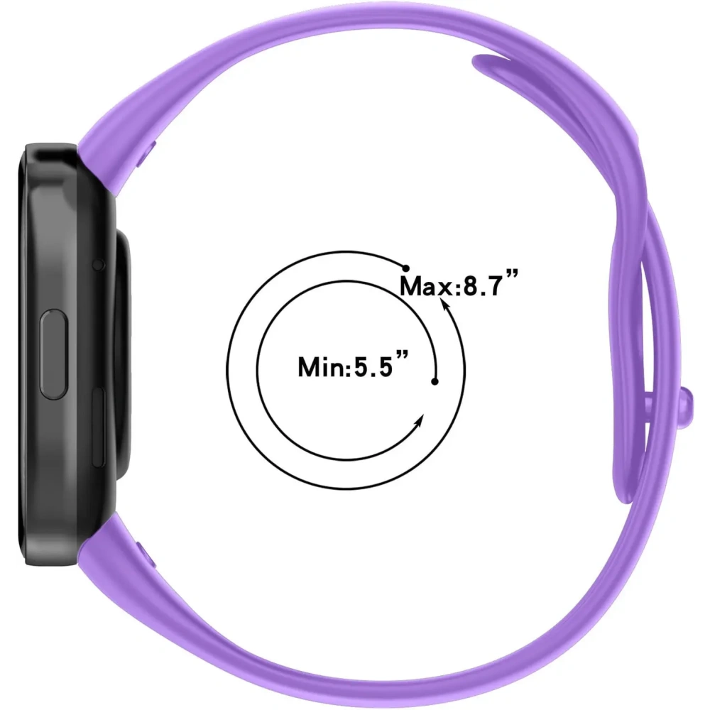 Pasek Bizon Strap Watch Dots do Xiaomi Redmi Watch 3 fioletowy