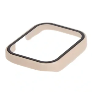 Etui Bizon Case+Glass Set do Xiaomi Redmi Watch 3 beżowe