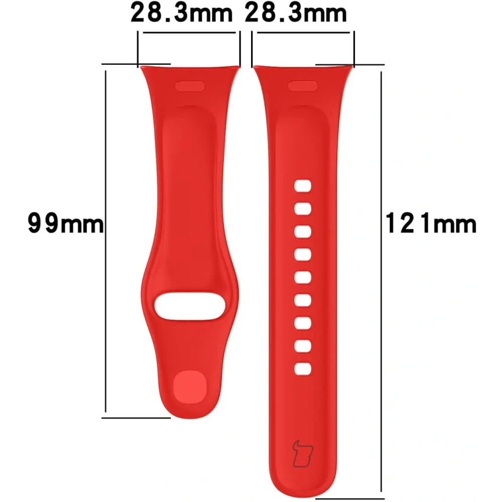 Pasek Bizon Strap Watch Dots do Xiaomi Redmi Watch 3 czerwony