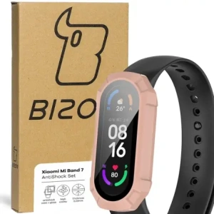 Kup Bizon Case AntiShock Szett Xiaomi Mi Band 7 világos rózsaszín - BIZ2367 - {ean13} - Sklep Home Screen