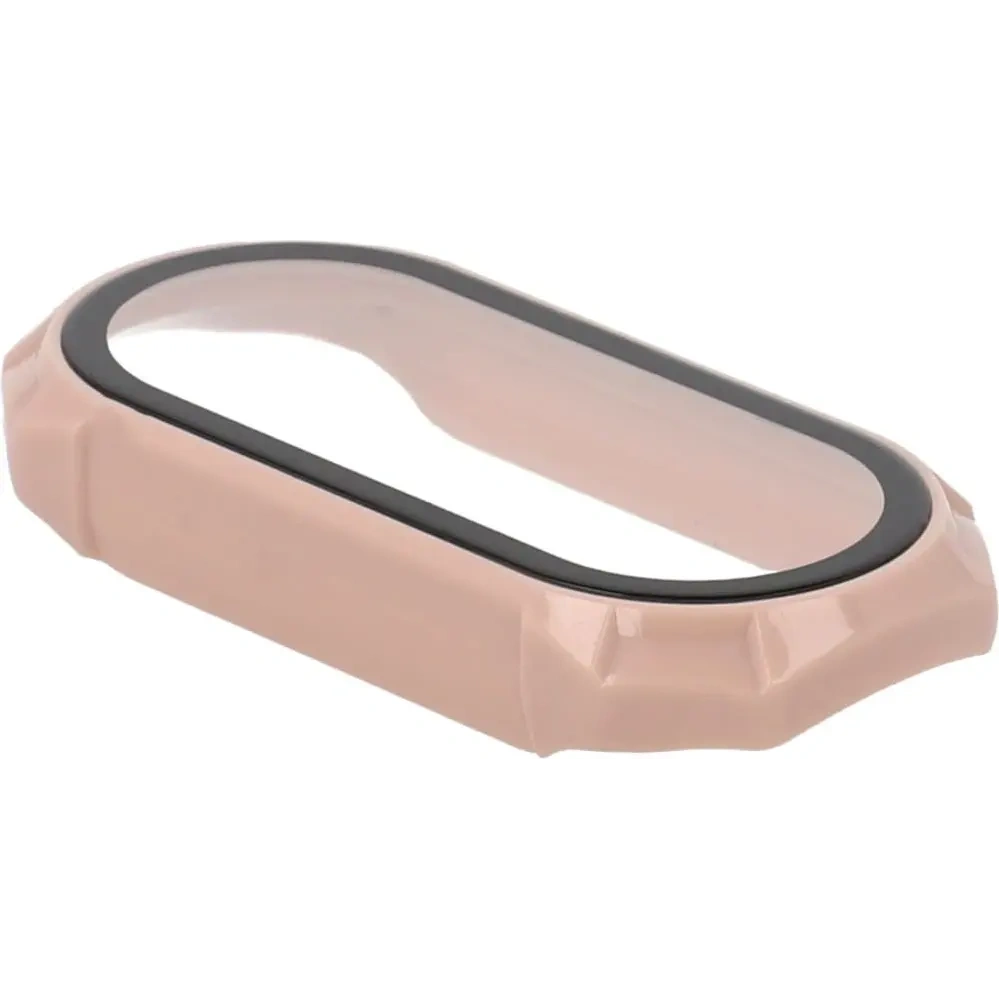 Etui ze szkłem Bizon Case AntiShock Set Xiaomi Mi Band 7 jasnoróżowe
