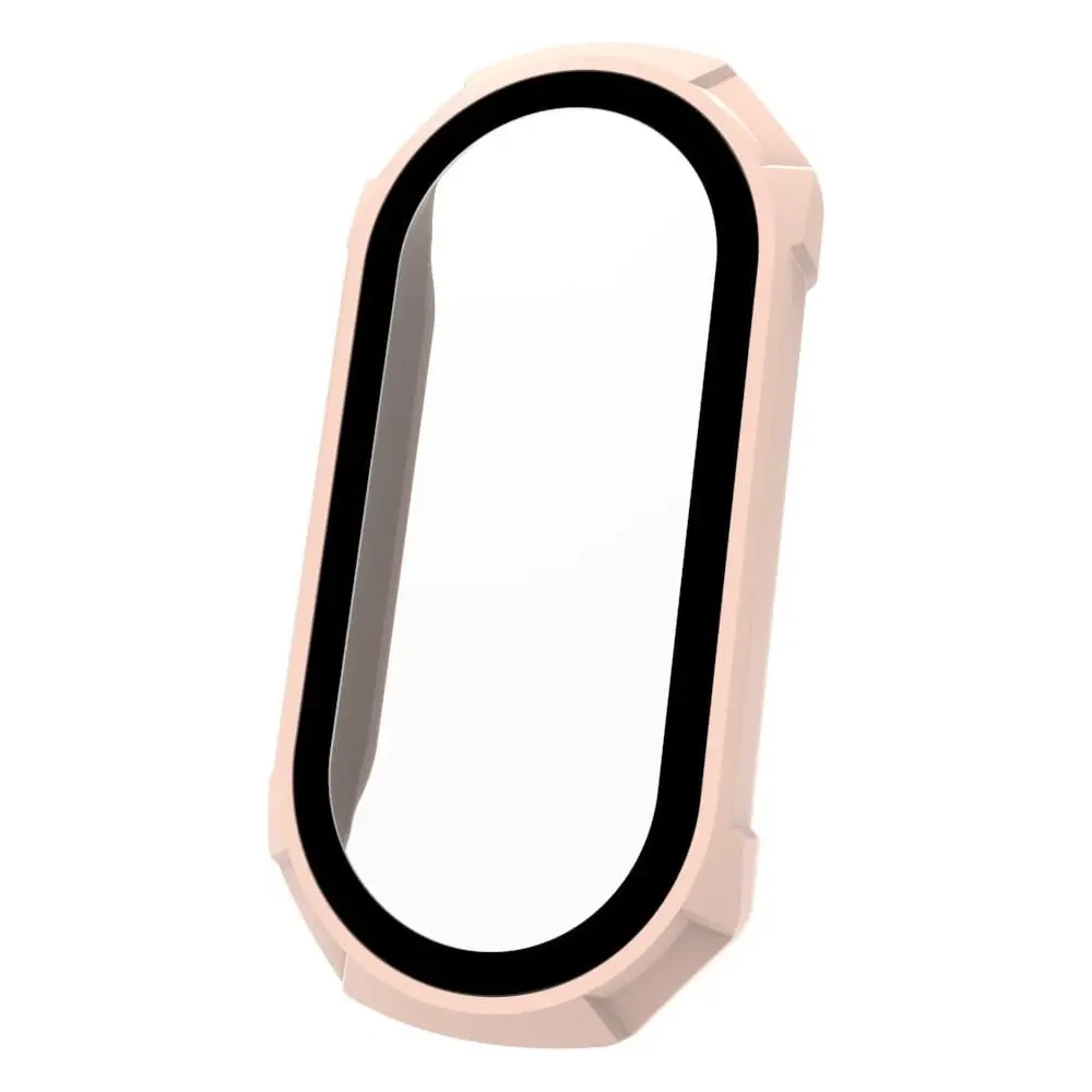 Etui ze szkłem Bizon Case AntiShock Set Xiaomi Mi Band 7 jasnoróżowe