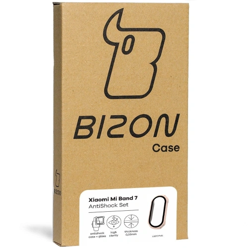 Kup Bizon Case AntiShock Szett Xiaomi Mi Band 7 világos rózsaszín - BIZ2367 - {ean13} - Sklep Home Screen