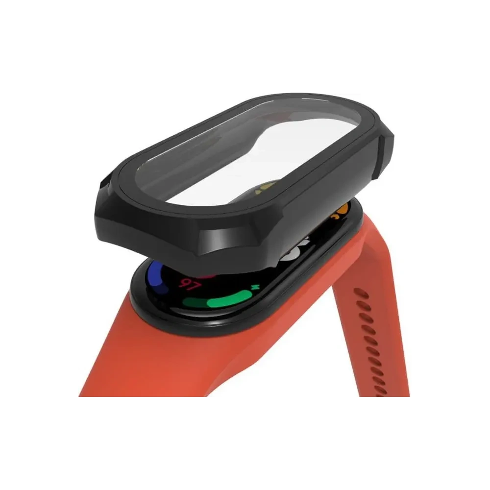 Etui ze szkłem Bizon Case AntiShock Set Xiaomi Mi Band 7 czarne