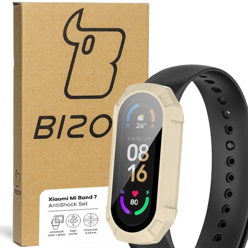 Kup Bizon Case AntiShock Set Xiaomi Mi Band 7 alb - BIZ2370 - {ean13} - Sklep Home Screen