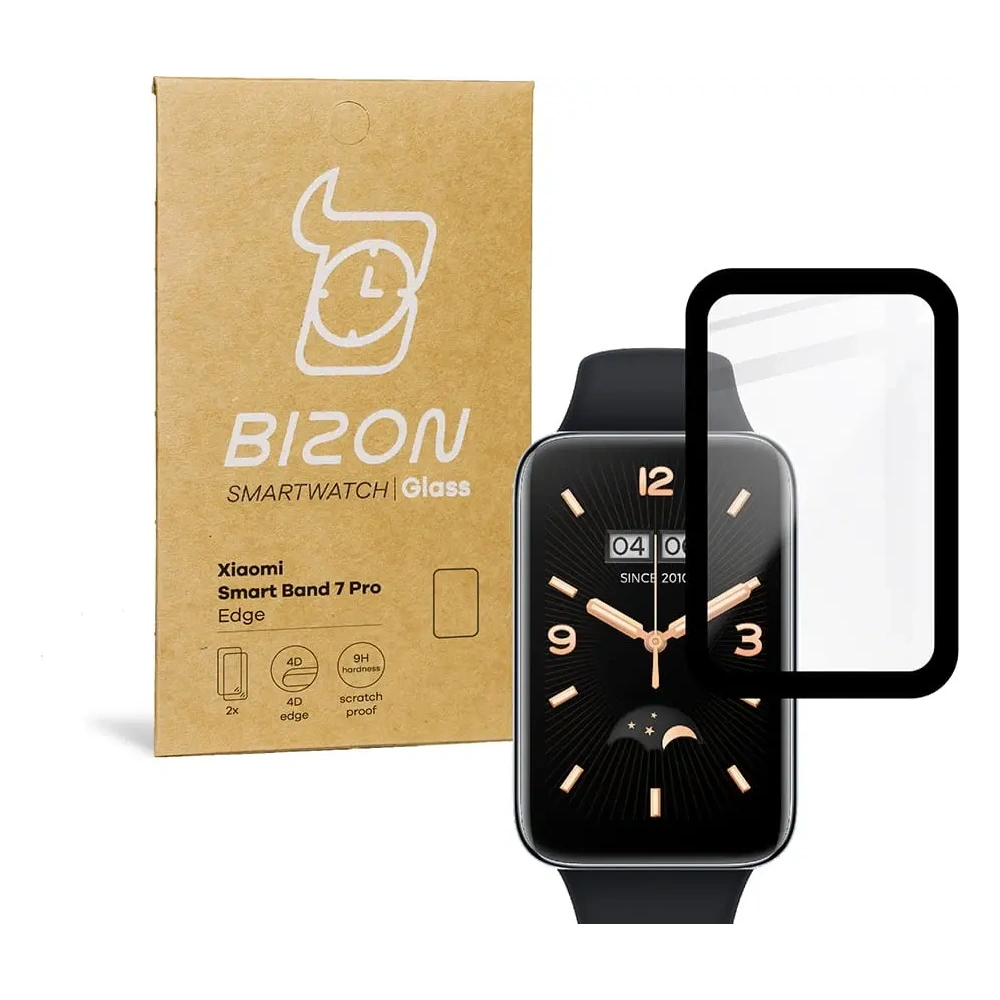 Szkło hartowane Bizon Glass Edge do Xiaomi Smart Band 7 Pro czarne