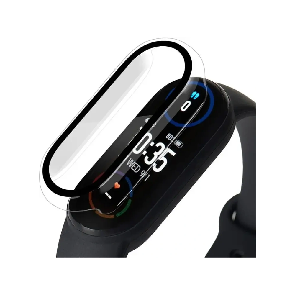 Etui ze szkłem Bizon Case Case + Glass Set Xiaomi Mi Band 7 przezroczyste