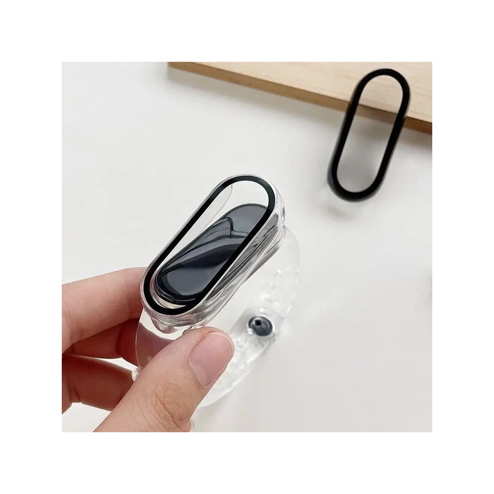 Etui ze szkłem Bizon Case Case + Glass Set Xiaomi Mi Band 7 przezroczyste