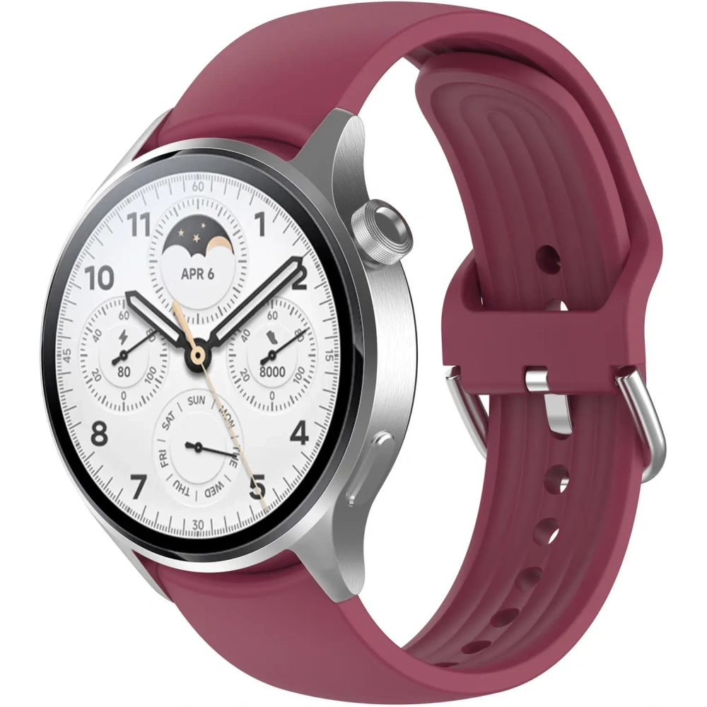 Pasek Bizon Strap Watch Silicone Pro do Xiaomi Watch S1 Pro ciemnofioletowy