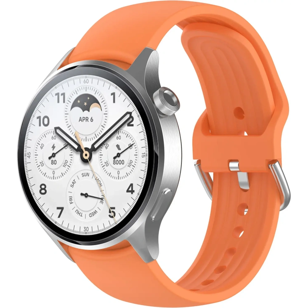 Pasek Bizon Strap Watch Silicone Pro do Xiaomi Watch S1 Pro pomarańczowy