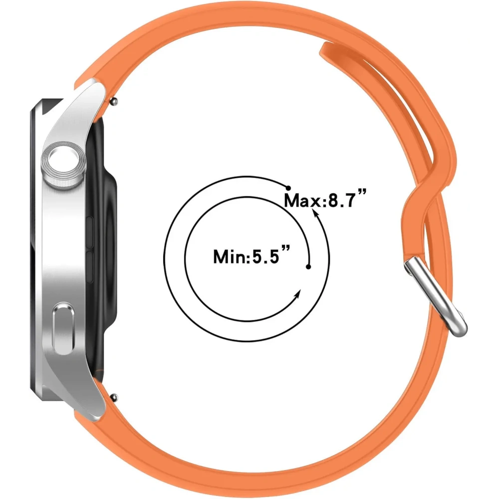 Pasek Bizon Strap Watch Silicone Pro do Xiaomi Watch S1 Pro pomarańczowy