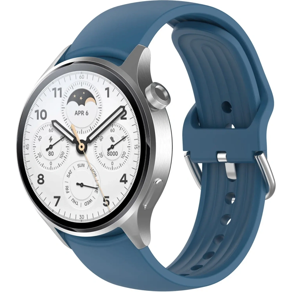 Pasek Bizon Strap Watch Silicone Pro do Xiaomi Watch S1 Pro ciemnoniebieski